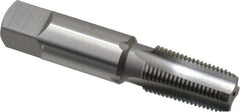 OSG - 1/8-27 NPTF Thread, 4 Flute Standard Pipe Tap - 2-1/8" OAL, 3/4" Thread Length, 7/16" Shank Diam, Bright Finish, High Speed Steel - Exact Tooling