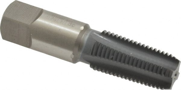 OSG - 1/4-18 NPTF Thread, 4 Flute Standard Pipe Tap - 2-7/16" OAL, 1-1/16" Thread Length, 9/16" Shank Diam, elektraLUBE Finish, High Speed Steel - Exact Tooling