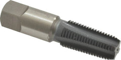 OSG - 1/4-18 NPTF Thread, 4 Flute Standard Pipe Tap - 2-7/16" OAL, 1-1/16" Thread Length, 9/16" Shank Diam, elektraLUBE Finish, High Speed Steel - Exact Tooling