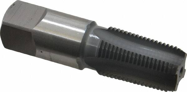 OSG - 3/8-18 NPTF Thread, 4 Flute Standard Pipe Tap - 2-9/16" OAL, 1-1/16" Thread Length, 0.7" Shank Diam, elektraLUBE Finish, High Speed Steel - Exact Tooling