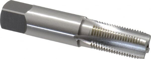 OSG - 1/8-27 NPSF Thread, 4 Flute Standard Pipe Tap - 2-1/8" OAL, 3/4" Thread Length, 7/16" Shank Diam, Bright Finish, High Speed Steel - Exact Tooling