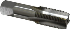 OSG - 1/2-14 NPSF Thread, 4 Flute Standard Pipe Tap - 3-1/8" OAL, 1-3/8" Thread Length, 11/16" Shank Diam, Bright Finish, High Speed Steel - Exact Tooling