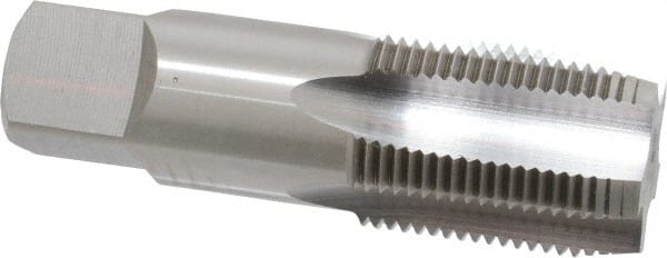 OSG - 3/4-14 NPSF Thread, 5 Flute Standard Pipe Tap - 3-1/4" OAL, 1-3/8" Thread Length, 29/32" Shank Diam, Bright Finish, High Speed Steel - Exact Tooling