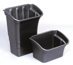 Rubbermaid - 4 Gal Black Rectangle Recycling Container - Polyethylene, 10-1/2" High x 12-1/8" Long x 17" Wide - Exact Tooling
