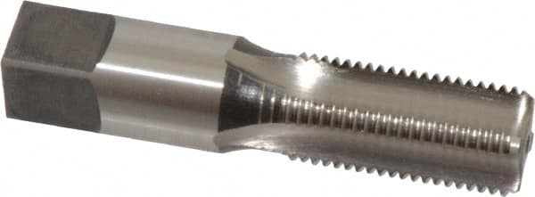 Reiff & Nestor - 1/4-19" BSPP, 4 Flutes, Bottoming Chamfer, Bright Finish, High Speed Steel British Standard Pipe Tap - 0.5625" Shank Diam, 0.421" Square Size, 1-1/16" Thread Length, 2-7/16" Overall Length, Series 122P - Exact Tooling