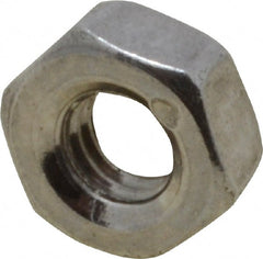Value Collection - M3x0.50 Metric Coarse Stainless Steel Right Hand Hex Nut - 5.5mm Across Flats, 2.4mm High, Uncoated - Exact Tooling