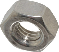 Value Collection - M10x1.50 Metric Coarse Stainless Steel Right Hand Hex Nut - 17mm Across Flats, 8mm High, Uncoated - Exact Tooling
