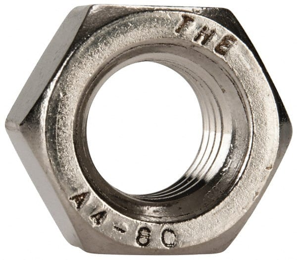 Value Collection - M12x1.75 Metric Coarse Stainless Steel Right Hand Hex Nut - 19mm Across Flats, 10mm High, Uncoated - Exact Tooling