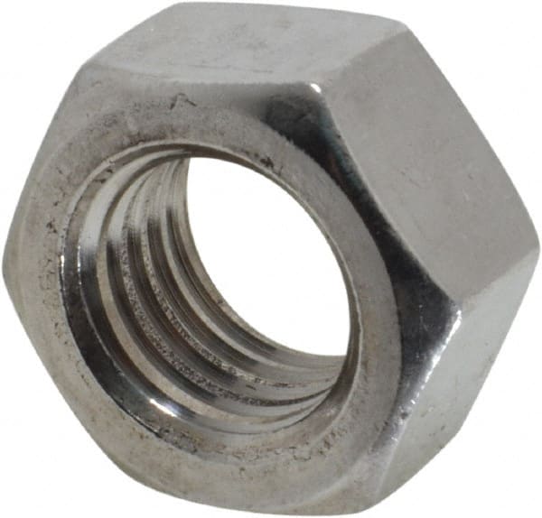 Value Collection - M16x2.00 Metric Coarse Stainless Steel Right Hand Hex Nut - 24mm Across Flats, 13mm High, Uncoated - Exact Tooling
