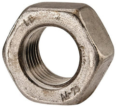Value Collection - M27x3.00 Metric Coarse Stainless Steel Right Hand Hex Nut - 41mm Across Flats, 22mm High, Uncoated - Exact Tooling