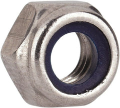Value Collection - M5x0.80 Metric Coarse 316 & Austenitic Grade A4 Hex Lock Nut with Nylon Insert - 5mm High, Uncoated - Exact Tooling