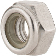 Value Collection - M6x1.00 Metric Coarse 316 & Austenitic Grade A4 Hex Lock Nut with Nylon Insert - 6mm High, Uncoated - Exact Tooling