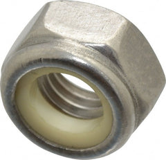 Value Collection - M8x1.25 Metric Coarse 316 & Austenitic Grade A4 Hex Lock Nut with Nylon Insert - 8mm High, Uncoated - Exact Tooling