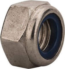 Value Collection - M12x1.75 Metric Coarse 316 & Austenitic Grade A4 Hex Lock Nut with Nylon Insert - 12mm High, Uncoated - Exact Tooling