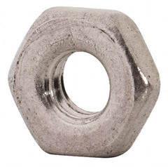Value Collection - M3x0.50 Metric Coarse Stainless Steel Right Hand Hex Jam Nut - 5.5mm Across Flats, 1.8mm High, Uncoated - Exact Tooling