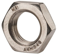 Value Collection - M22x2.50 Metric Coarse Stainless Steel Right Hand Hex Jam Nut - 32mm Across Flats, 11mm High, Uncoated - Exact Tooling