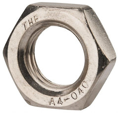 Value Collection - M24x3.00 Metric Coarse Stainless Steel Right Hand Hex Jam Nut - 36mm Across Flats, 12mm High, Uncoated - Exact Tooling