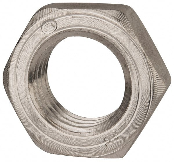 Value Collection - M36x4.00 Metric Coarse Stainless Steel Right Hand Hex Jam Nut - 55mm Across Flats, 18mm High, Uncoated - Exact Tooling