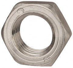 Value Collection - M36x4.00 Metric Coarse Stainless Steel Right Hand Hex Jam Nut - 55mm Across Flats, 18mm High, Uncoated - Exact Tooling