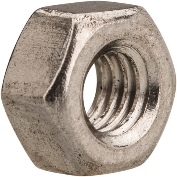 Value Collection - M4x0.70 Metric Coarse Stainless Steel Right Hand Heavy Hex Nut - 7mm Across Flats, 4mm High, Uncoated - Exact Tooling