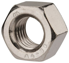 Value Collection - M12x1.75 Metric Coarse Stainless Steel Right Hand Heavy Hex Nut - 19mm Across Flats, 12mm High, Uncoated - Exact Tooling