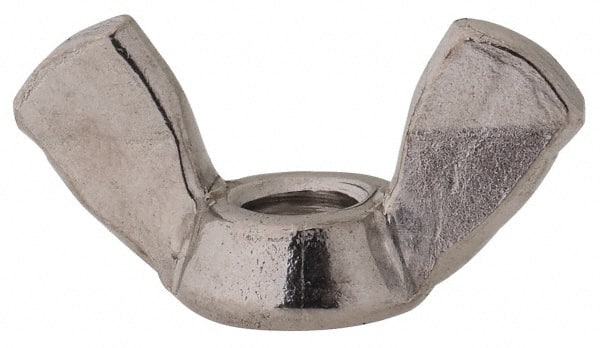 Value Collection - M5x0.80 Metric Coarse, Stainless Steel Standard Wing Nut - Grade 316, Austenitic Grade A4, 22.5mm Wing Span, 11mm Wing Span - Exact Tooling