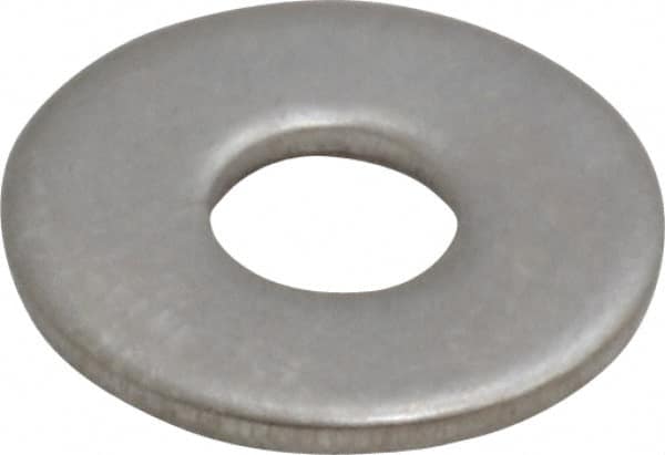 Value Collection - M4 Screw, Grade 18-8 Stainless Steel Fender Flat Washer - 4.3mm ID x 12mm OD, Plain Finish - Exact Tooling