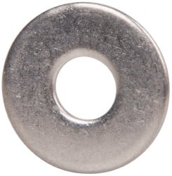 Value Collection - M5 Screw, Grade 18-8 Stainless Steel Fender Flat Washer - 5.3mm ID x 15mm OD, Plain Finish - Exact Tooling