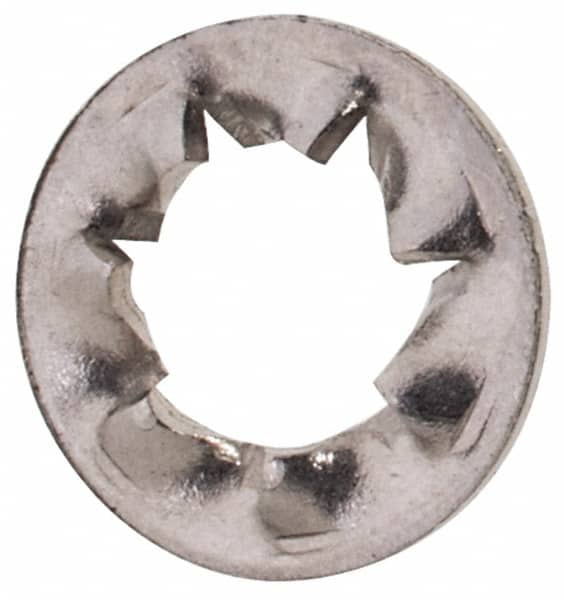 Value Collection - M2.5 Screw, 2.7mm ID, Stainless Steel Internal Tooth Lock Washer - 5.5mm OD, Uncoated, Grade 18-8 & Austenitic A2 - Exact Tooling