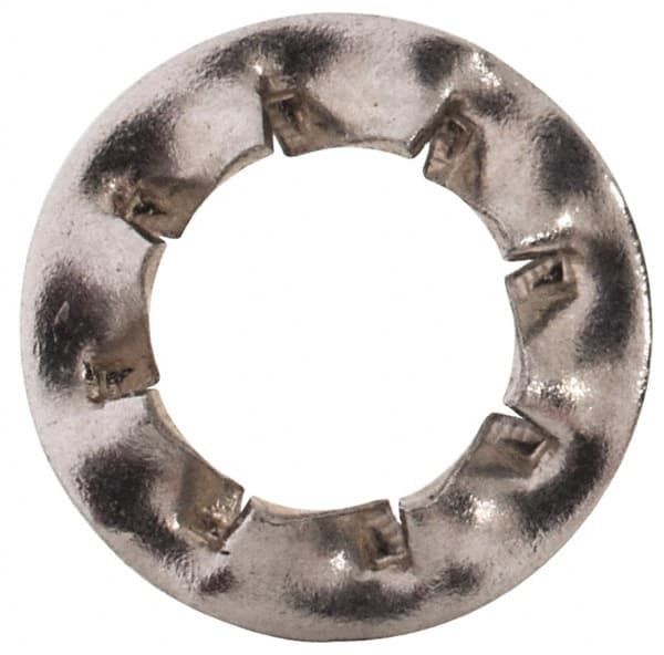 Value Collection - M4 Screw, 4.3mm ID, Stainless Steel Internal Tooth Lock Washer - 8mm OD, Uncoated, Grade 18-8 & Austenitic A2 - Exact Tooling