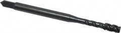 OSG - #10-32 UNF 3 Flute 2B Modified Bottoming Spiral Flute Tap - Vanadium High Speed Steel, Oxide Finish, 70mm OAL, Right Hand Flute, Right Hand Thread - Exact Tooling