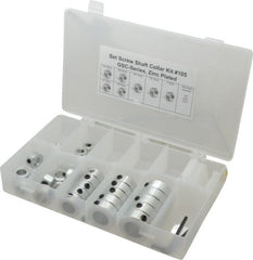 Climax Metal Products - Shaft & Collar Clamp Kits Type: Set Screw Collar Kit Material: Mild Steel-Zinc Plated - Exact Tooling