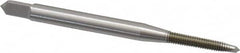 OSG - M2.5x0.45 Metric Coarse, 2 Flute, Bright Finish, High Speed Steel Spiral Point Tap - Plug Chamfer, Right Hand Thread, 1-13/16" OAL, 1/2" Thread Length, 0.141" Shank Diam, 6H Class of Fit, Series 142 - Exact Tooling