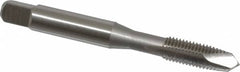 OSG - M7x1.00 Metric Coarse, 2 Flute, Bright Finish, High Speed Steel Spiral Point Tap - Plug Chamfer, Right Hand Thread, 2-23/32" OAL, 1-1/8" Thread Length, 0.318" Shank Diam, Series 142 - Exact Tooling