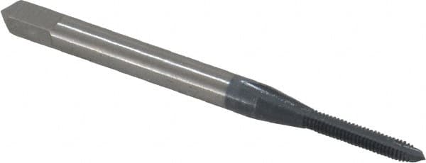 OSG - M2x0.40 Metric Coarse, 2 Flute, elektraLUBE Finish, High Speed Steel Spiral Point Tap - Plug Chamfer, Right Hand Thread, 1-3/4" OAL, 7/16" Thread Length, 6H Class of Fit, Series 102M - Exact Tooling