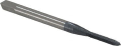 OSG - M2x0.40 Metric Coarse, 2 Flute, elektraLUBE Finish, High Speed Steel Spiral Point Tap - Plug Chamfer, Right Hand Thread, 1-3/4" OAL, 7/16" Thread Length, 6H Class of Fit, Series 102M - Exact Tooling