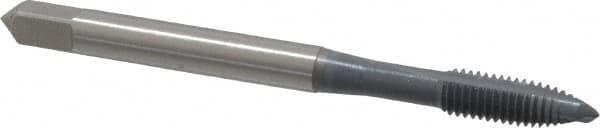 OSG - M5x0.80 Metric Coarse, 2 Flute, elektraLUBE Finish, High Speed Steel Spiral Point Tap - Plug Chamfer, Right Hand Thread, 2-3/8" OAL, 7/8" Thread Length, 6H Class of Fit, Series 102M - Exact Tooling