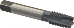 OSG - M20x2.50 Metric Coarse, 3 Flute, elektraLUBE Finish, High Speed Steel Spiral Point Tap - Plug Chamfer, Right Hand Thread, 4-15/32" OAL, 2" Thread Length, 6H Class of Fit, Series 102M - Exact Tooling