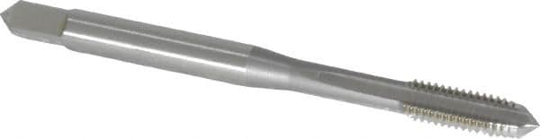 OSG - M5x0.80 Metric Coarse 6H 4 Flute Bright Finish High Speed Steel Straight Flute Standard Hand Tap - Plug, Right Hand Thread, 2-3/8" OAL, 7/8" Thread Length, D4 Limit, Oversize - Exact Tooling
