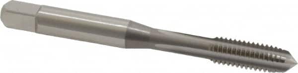 OSG - M6x1.00 Metric Coarse 6H 4 Flute Bright Finish High Speed Steel Straight Flute Standard Hand Tap - Plug, Right Hand Thread, 2-1/2" OAL, 1" Thread Length, D5 Limit, Oversize - Exact Tooling