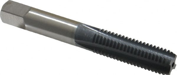 OSG - M10x1.50 Metric Coarse 6H 4 Flute elektraLUBE Finish High Speed Steel Straight Flute Standard Hand Tap - Bottoming, Right Hand Thread, 2-15/16" OAL, 1-1/4" Thread Length, D6 Limit - Exact Tooling