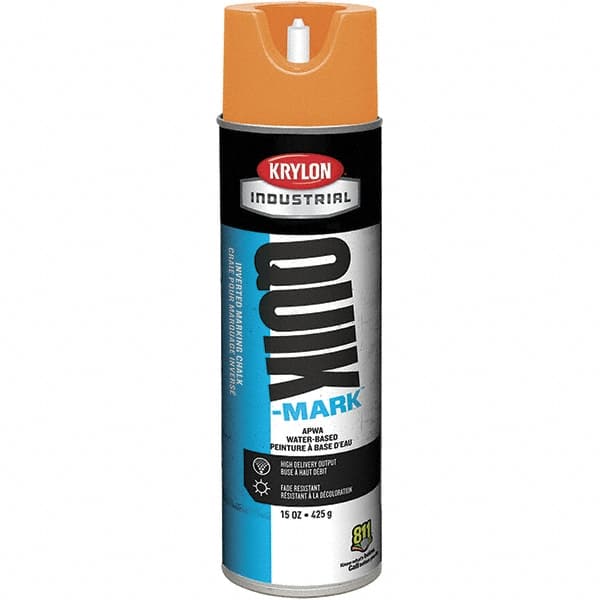Krylon - 20 fl oz Orange Marking Paint - 664' Coverage at 1" Wide, Water-Based Formula - Exact Tooling