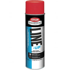 Krylon - 20 fl oz Red Striping Paint - 602' Coverage at 2" Wide, Water-Based Formula - Exact Tooling