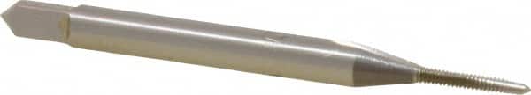 OSG - #0-80 UNF 3B 2 Flute Bright Finish High Speed Steel Straight Flute Standard Hand Tap - Taper, Right Hand Thread, 1-5/8" OAL, 5/16" Thread Length, H1 Limit, Oversize - Exact Tooling