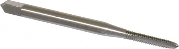 OSG - #3-48 UNC 3B 3 Flute Bright Finish High Speed Steel Straight Flute Standard Hand Tap - Plug, Right Hand Thread, 1-13/16" OAL, 1/2" Thread Length, H1 Limit, Oversize - Exact Tooling