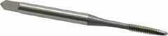 OSG - #4-40 UNC 2 Flute Bright Finish High Speed Steel Straight Flute Standard Hand Tap - Plug, Right Hand Thread, 1-7/8" OAL, 9/16" Thread Length, H1 Limit, Oversize - Exact Tooling