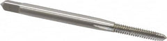 OSG - #4-40 UNC 3 Flute Bright Finish High Speed Steel Straight Flute Standard Hand Tap - Plug, Right Hand Thread, 1-7/8" OAL, 9/16" Thread Length, H1 Limit, Oversize - Exact Tooling