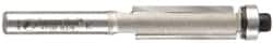 Amana Tool - 3/8" Cut Diam, 1" Length of Cut, 2 Flute Flush Trim Edge Profile Router Bit - Carbide-Tipped, 1/4" Shank Diam, 2-5/8" OAL, Uncoated - Exact Tooling