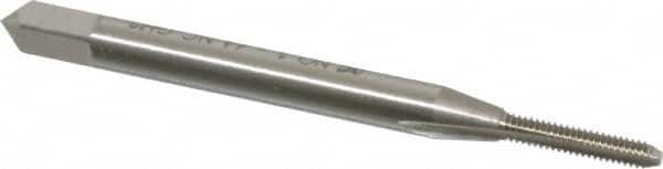 OSG - #1-64 UNC 2B 2 Flute Bright Finish High Speed Steel Straight Flute Standard Hand Tap - Bottoming, Right Hand Thread, 1-11/16" OAL, 3/8" Thread Length, H2 Limit, Oversize - Exact Tooling