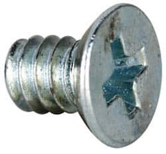 Value Collection - #4-40 UNC, 3/16" OAL Phillips Drive Machine Screw - Flat Undercut Head, Grade J82 Steel, Zinc-Plated Finish, Without Washer - Exact Tooling